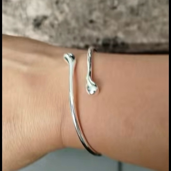 New Silver Women fine Water droplets bangles Bracelet - Picture 2 of 10